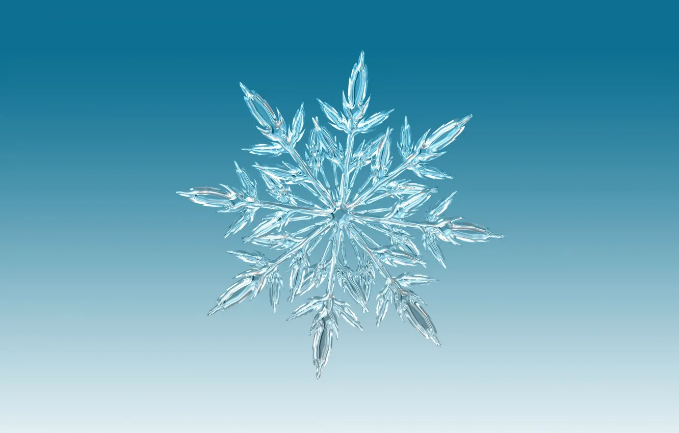 Photo wallpaper ice, winter, pattern, snowflake, symmetry