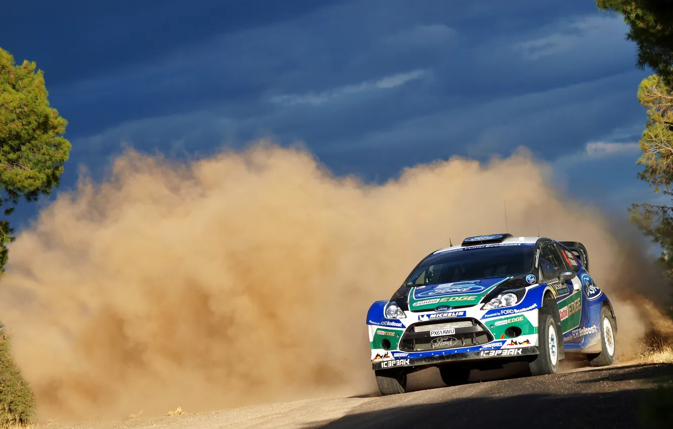 Photo wallpaper Ford, The sky, Clouds, Ford, Race, Car, Car, WRC