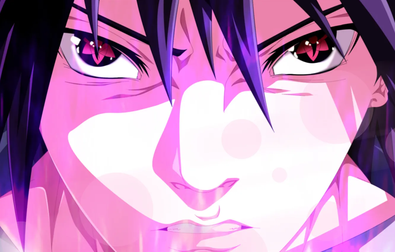 Photo wallpaper Sasuke, eyes, look