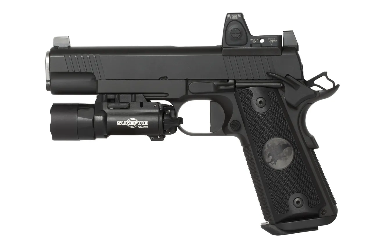 Photo wallpaper gun, weapons, 9mm, semi-automatic, Nighthawk Custom, Shadow Hawk
