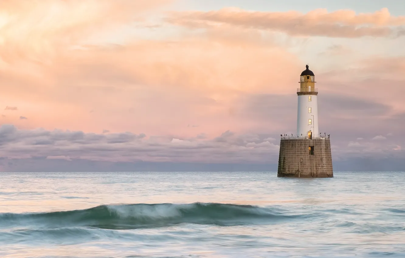 Photo wallpaper Scotland, United Kingdom, Rattray Head Lighthouse, Old Rattray