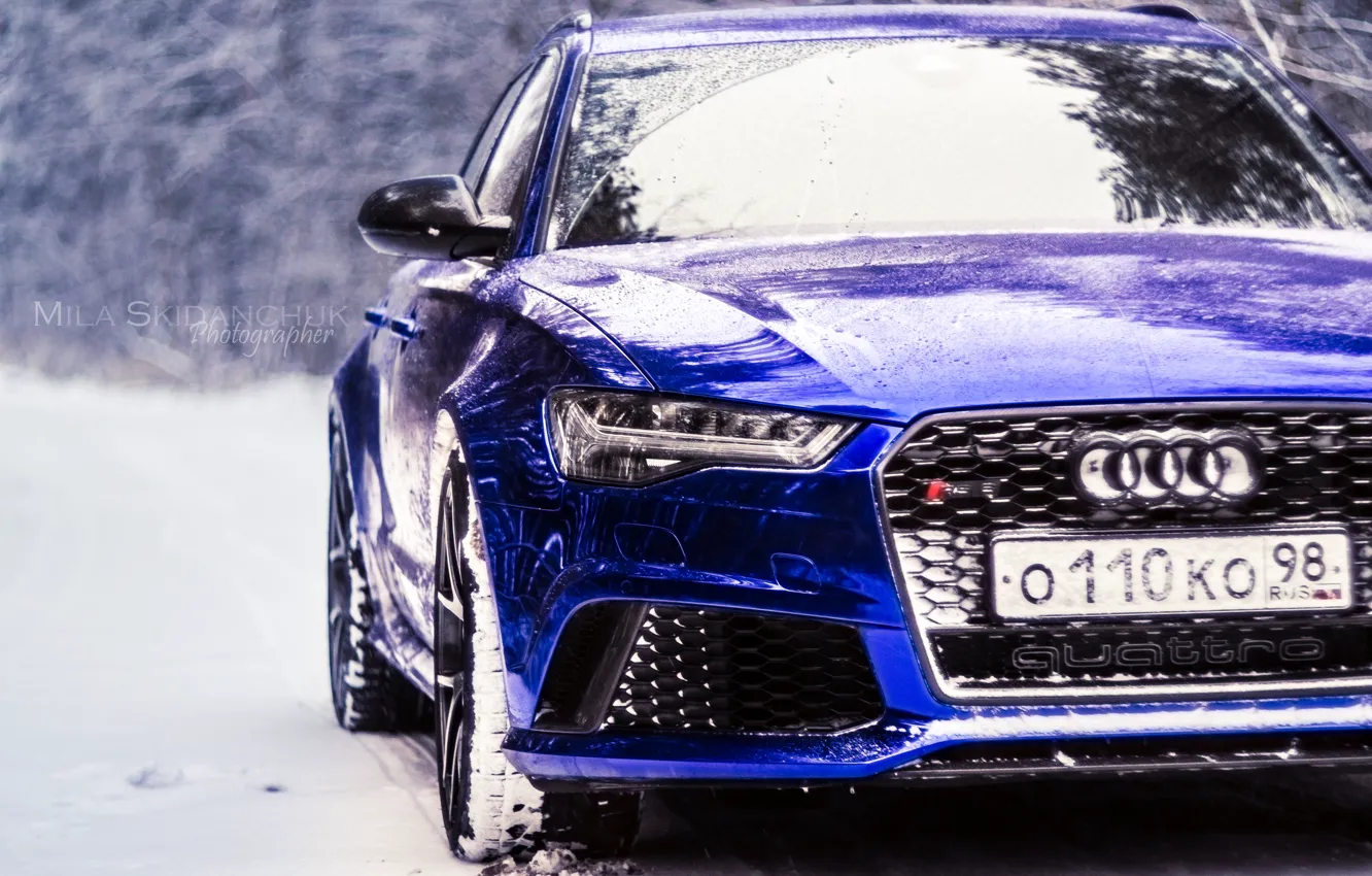 Photo wallpaper Audi, RS6, DC Tuning, Audi RS6 Dark Blue Chrome by DC Tuning, Dark Blue Chrome, …