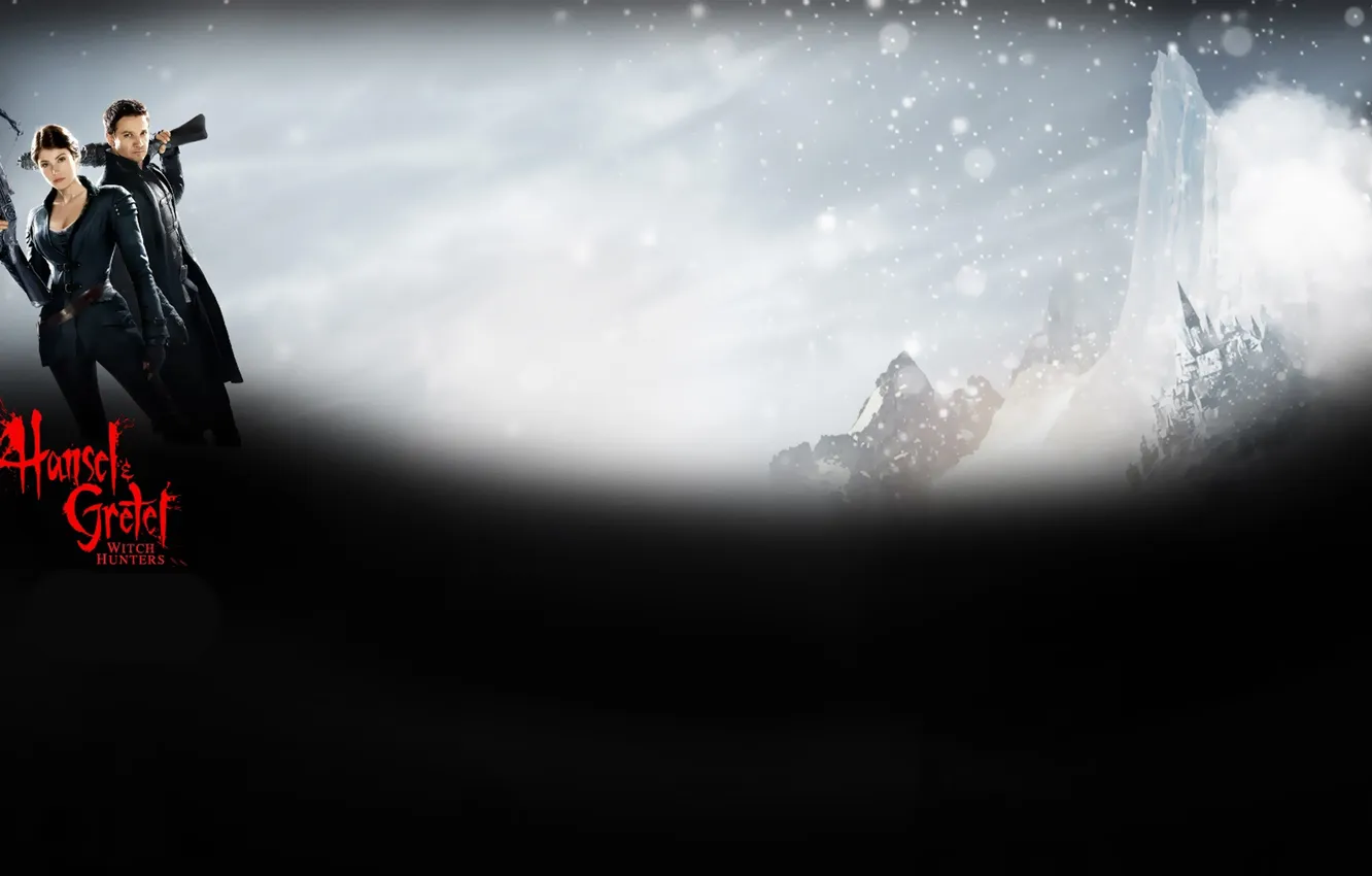 Photo wallpaper Gemma Arterton, Jeremy Renner, Hansel and Gretel witch hunters, Hansel and Gretel Witch Hunters