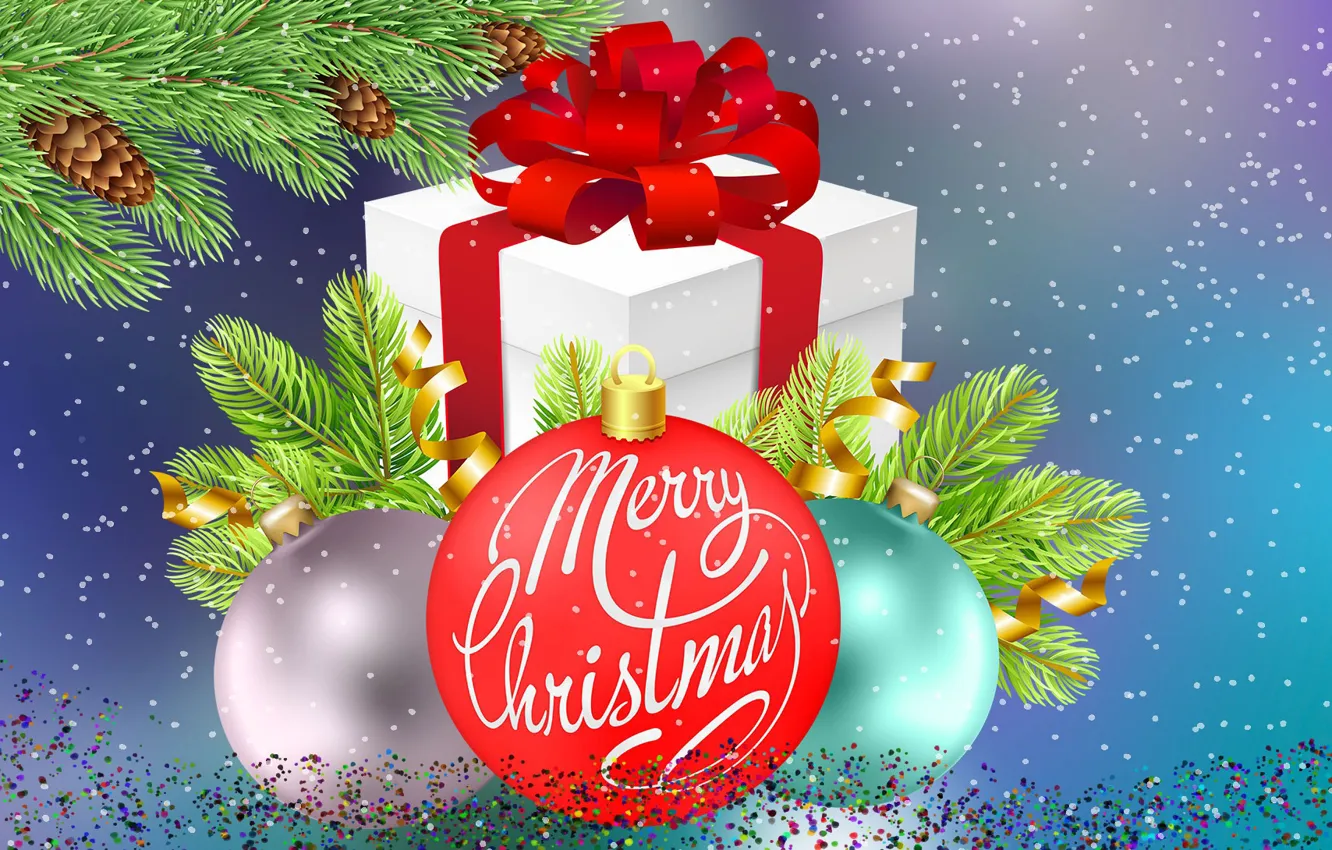 Photo wallpaper Graphics, Congratulations, Christmas, New Year