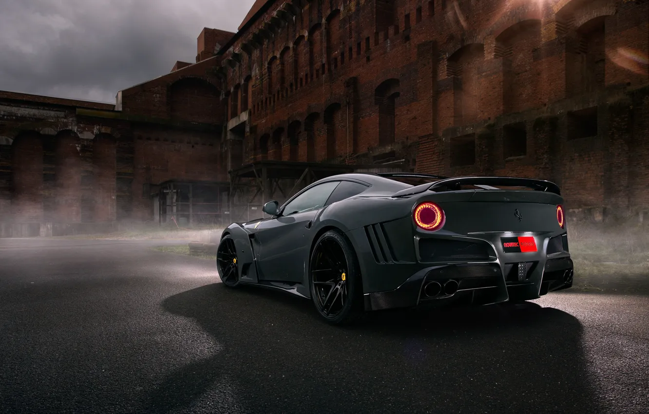 Photo wallpaper ferrari, grey, rear view, f12 n-largo