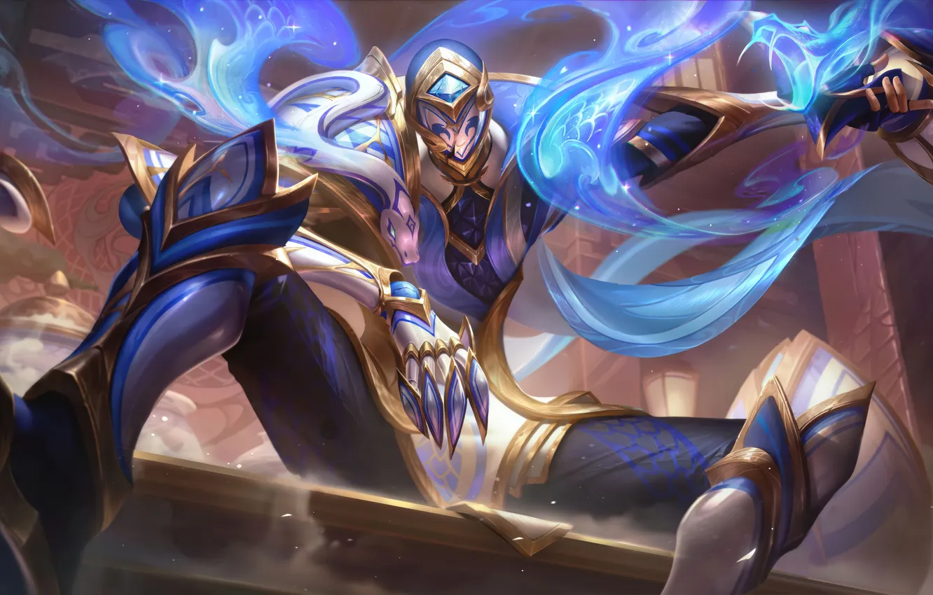 Photo wallpaper magic, armor, game, characters, League of Legends, sitting, lol, LoL