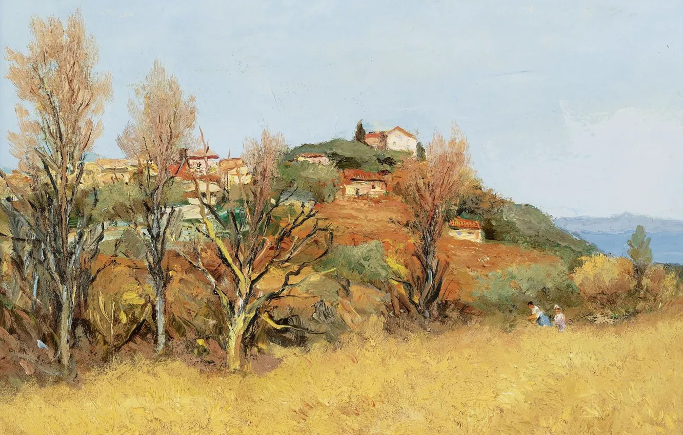 Photo wallpaper landscape, picture, Marseille Dif, Marcel Dyf, The Hill of Gaude