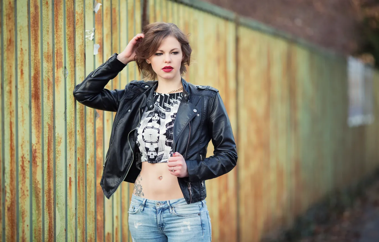 Photo wallpaper look, girl, Regina