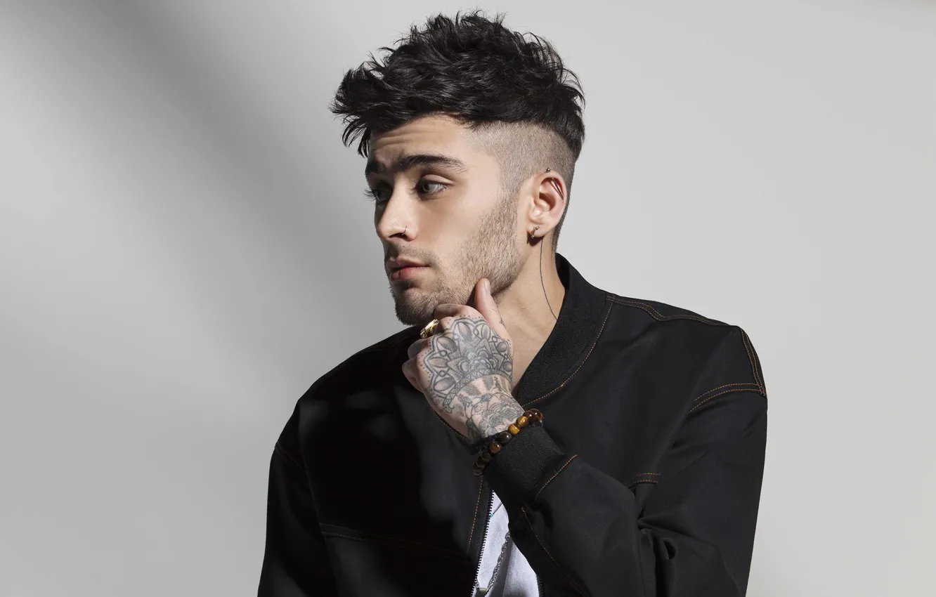 Photo wallpaper look, tattoo, jacket, male, Zayn Malik