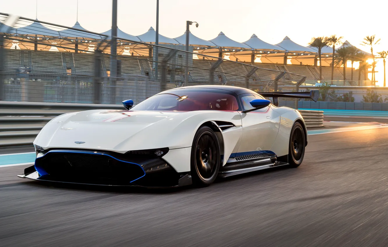 Photo wallpaper Aston Martin, speed, racing track, Vulcan