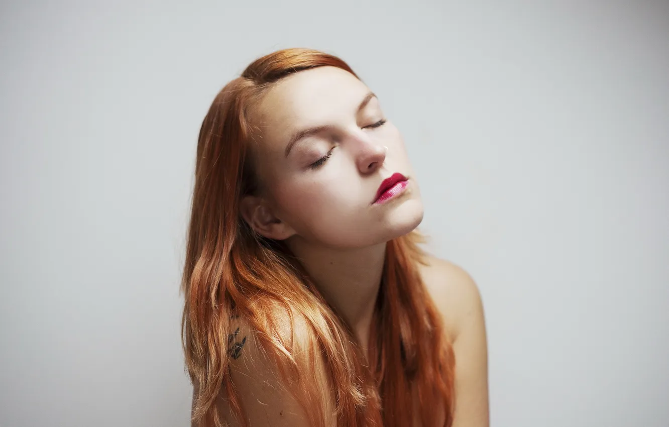 Photo wallpaper girl, background, portrait