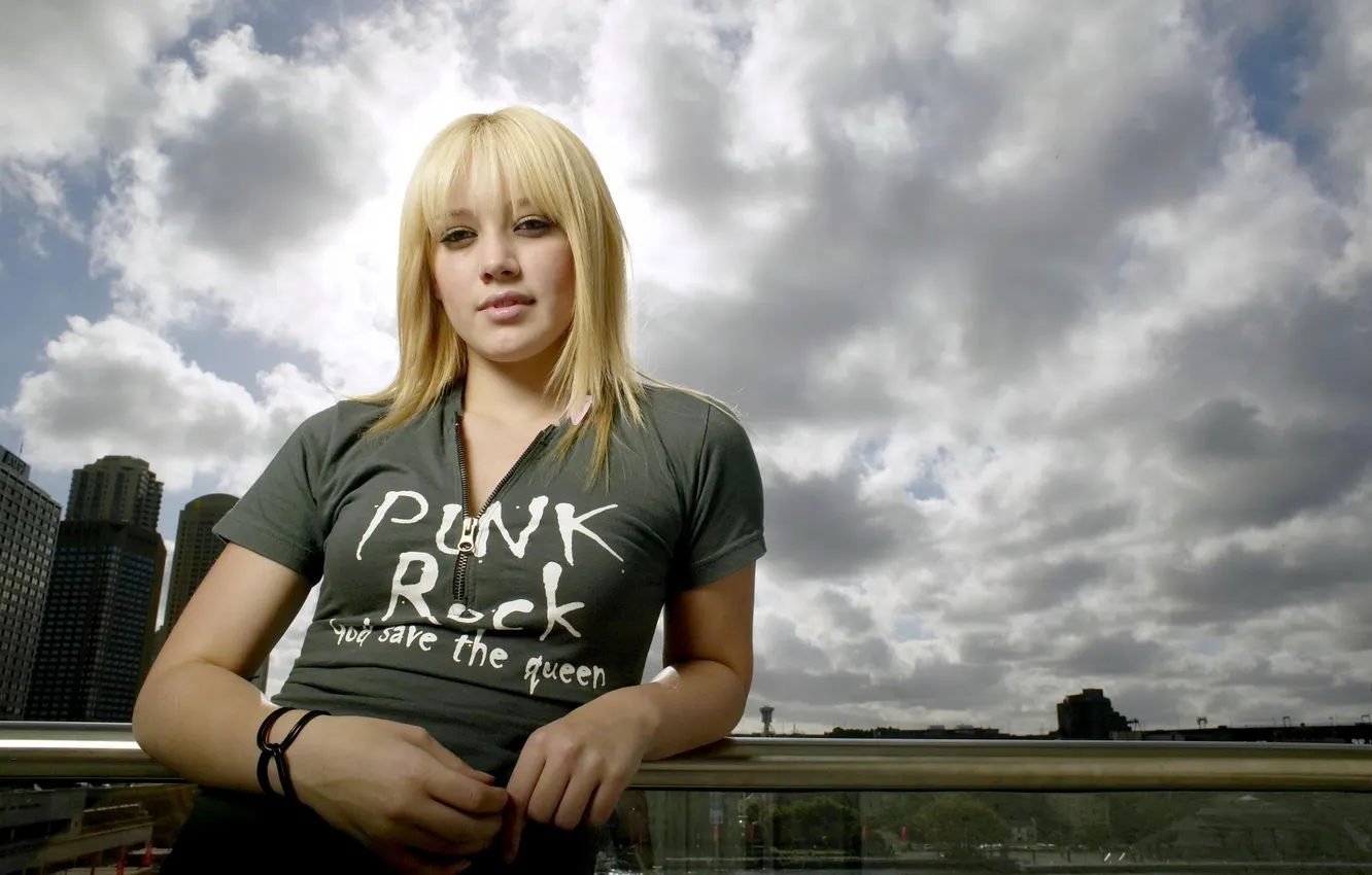 Photo wallpaper the sky, girl, Hilary Duff, Hilary Duff