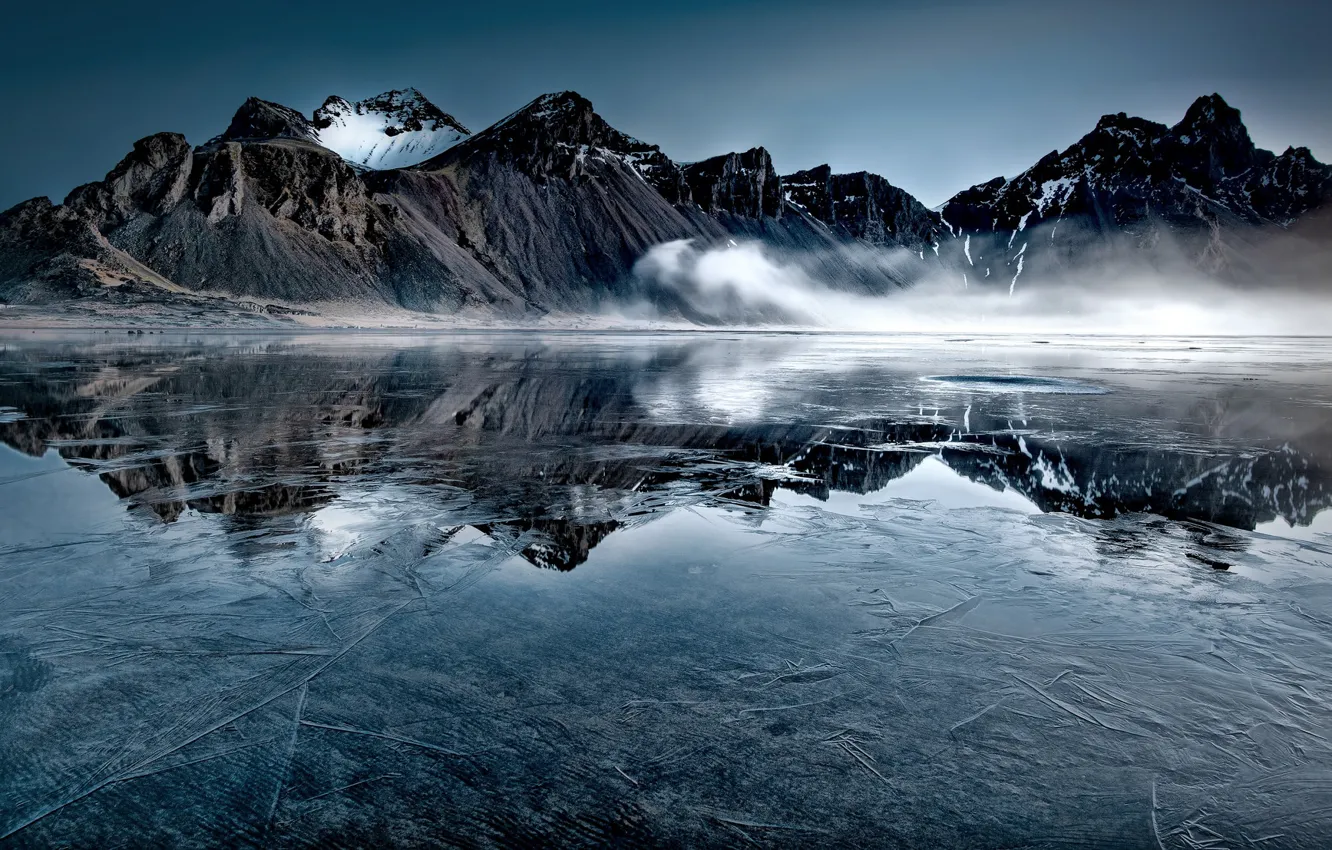 Photo wallpaper ice, Iceland, VBESTRAHORN