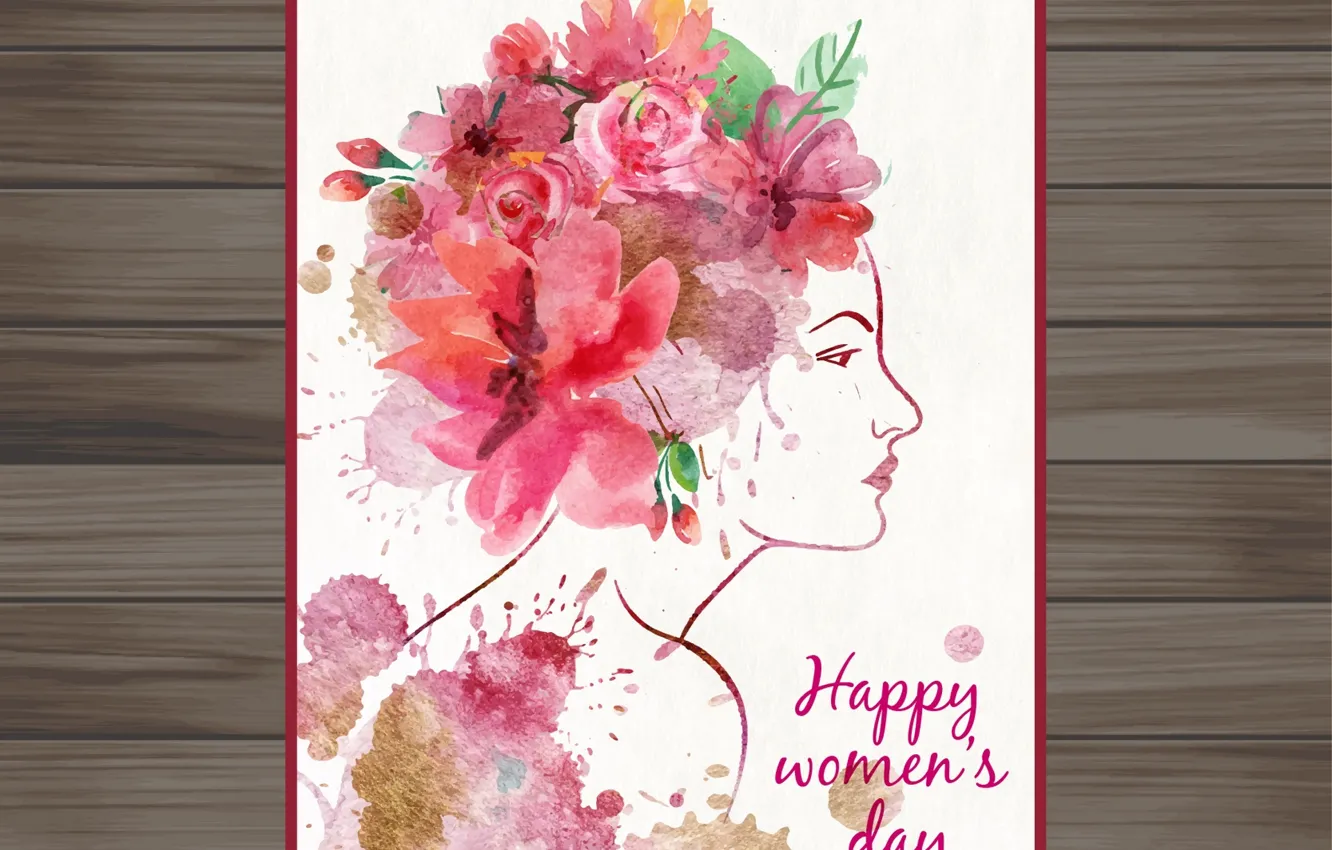 Photo wallpaper flowers, day, women's, March