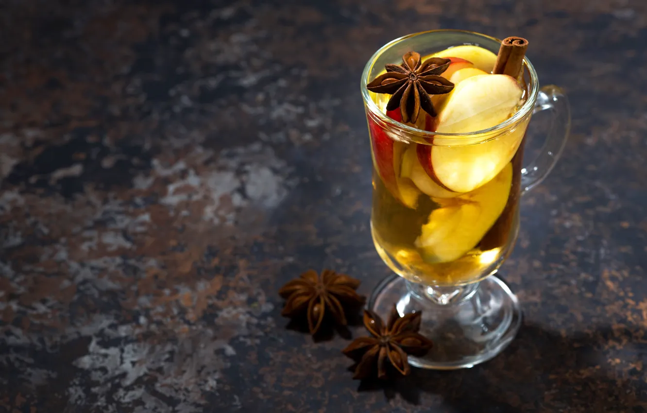 Photo wallpaper apples, drink, Anis