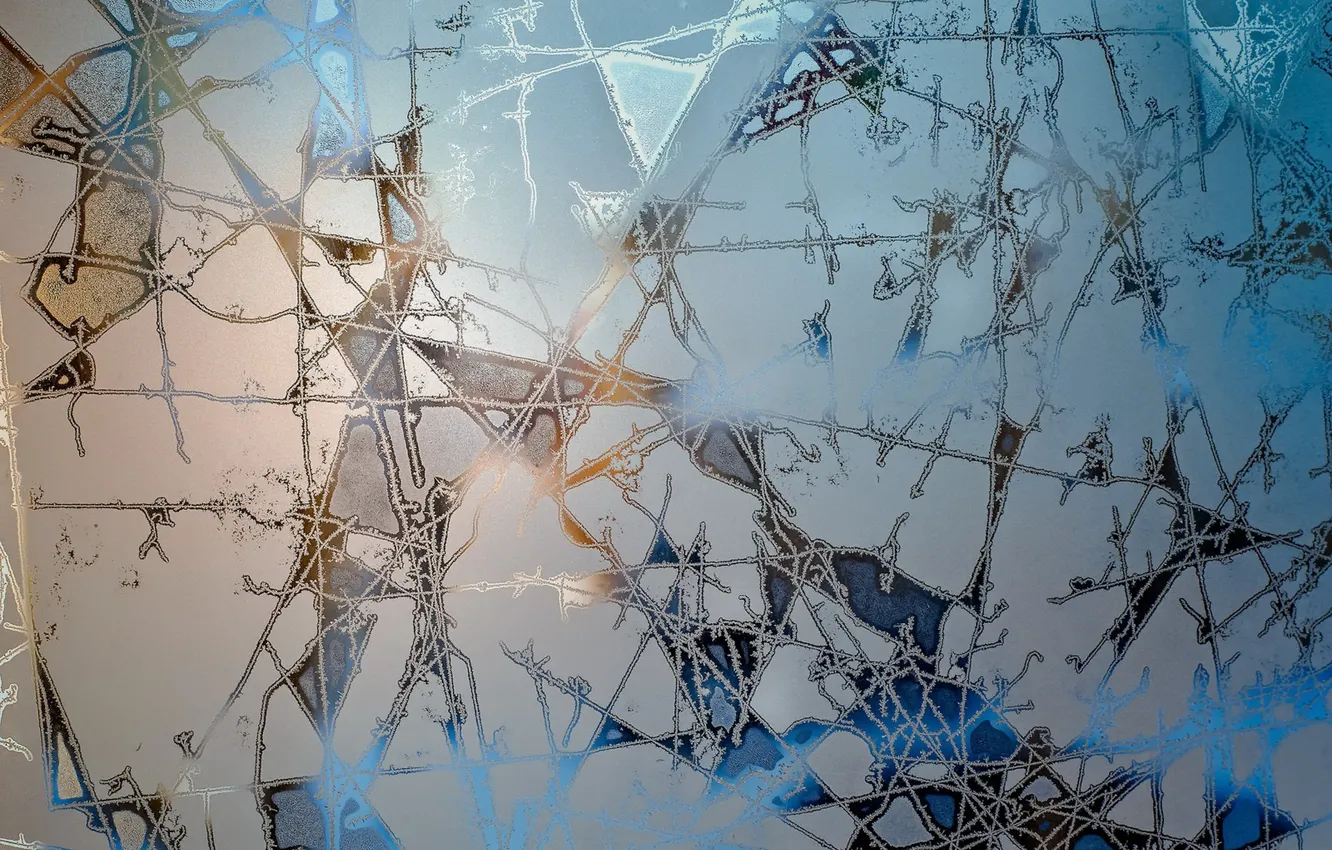 Photo wallpaper frost, glass, pattern