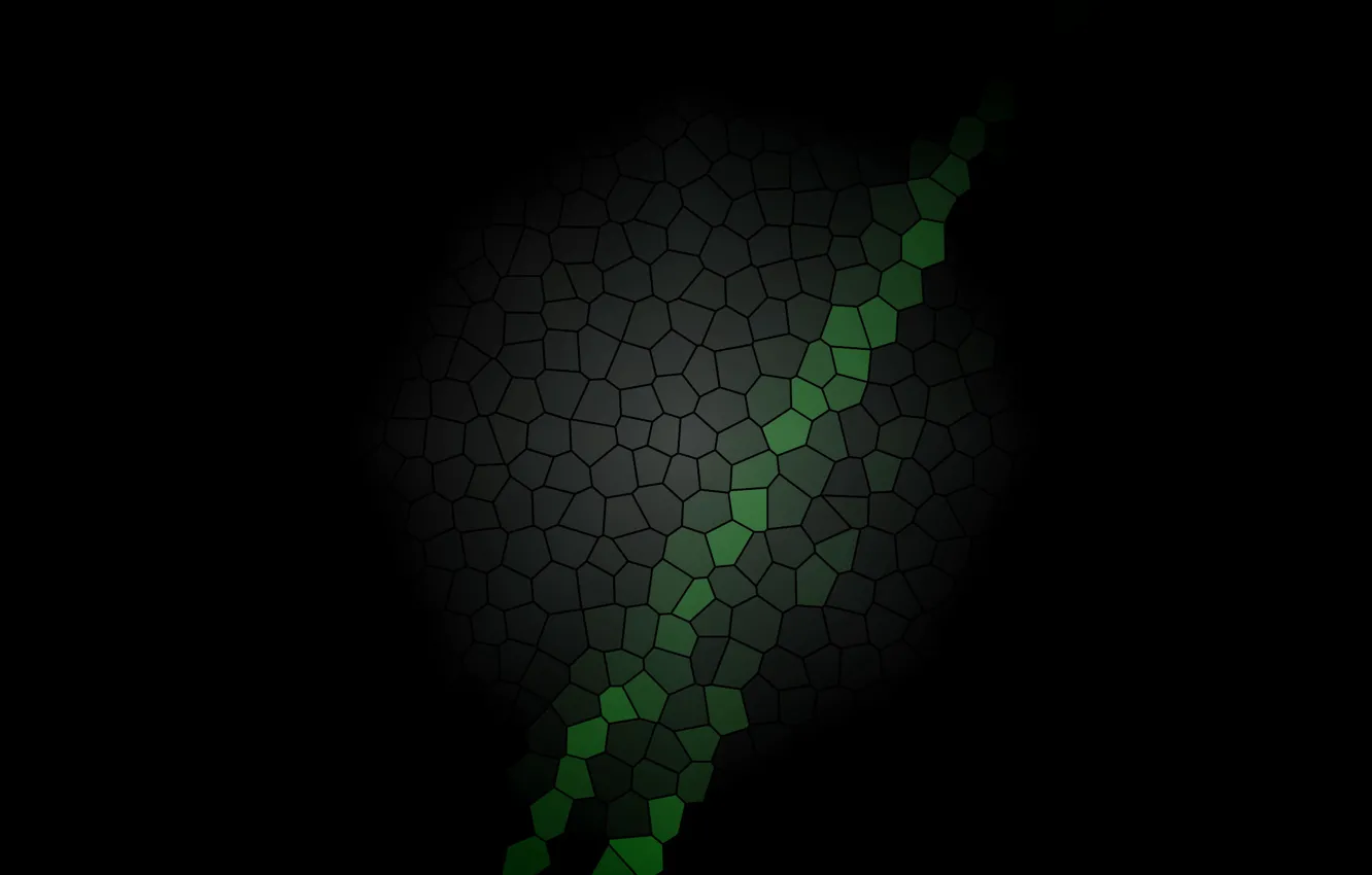 Photo wallpaper black, color, texture, beautiful, stained glass, green, hexagons