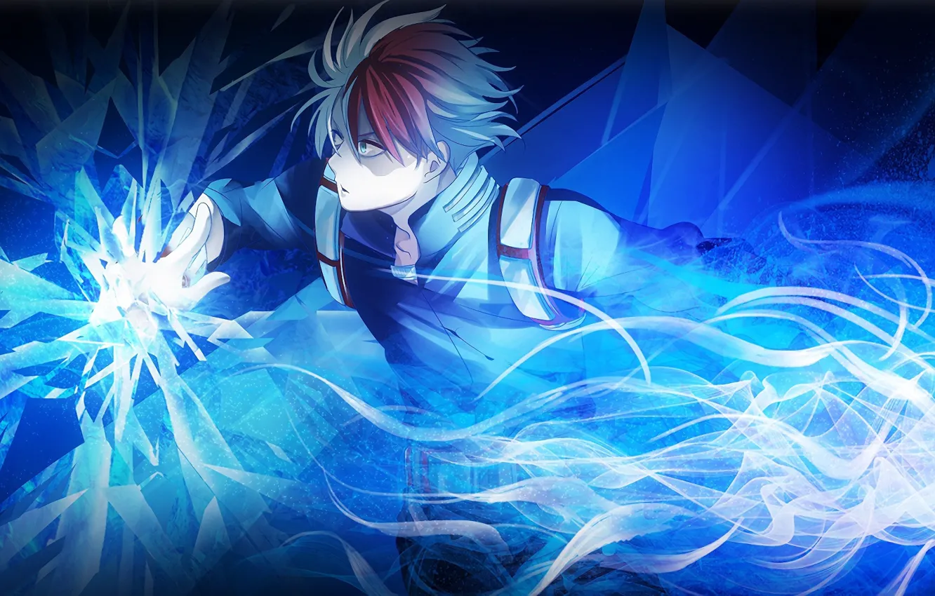 Photo wallpaper guy, My hero Academy, fad, Boku No Hero Academy, Todoroki Shoto, blue flame