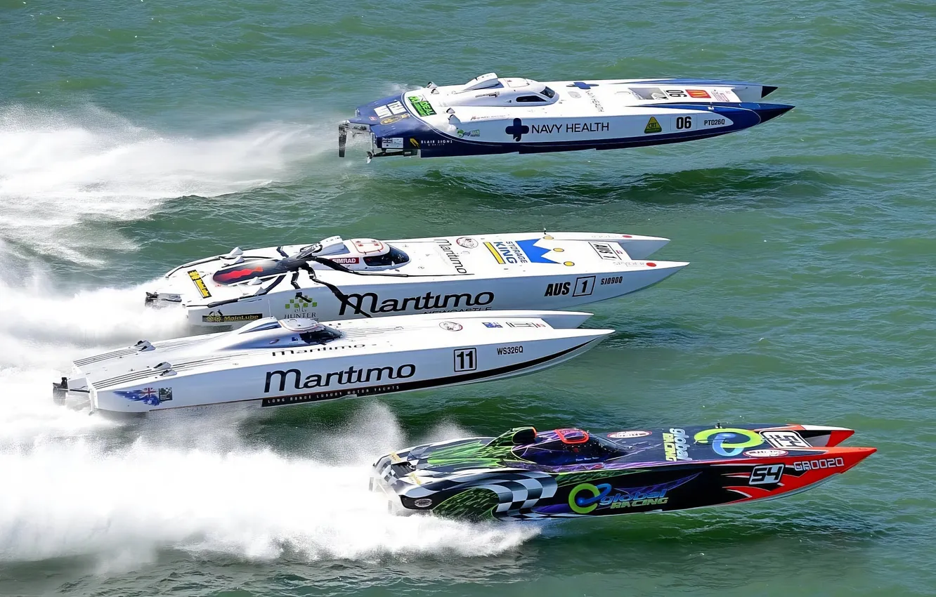 Photo wallpaper race, boat, speed