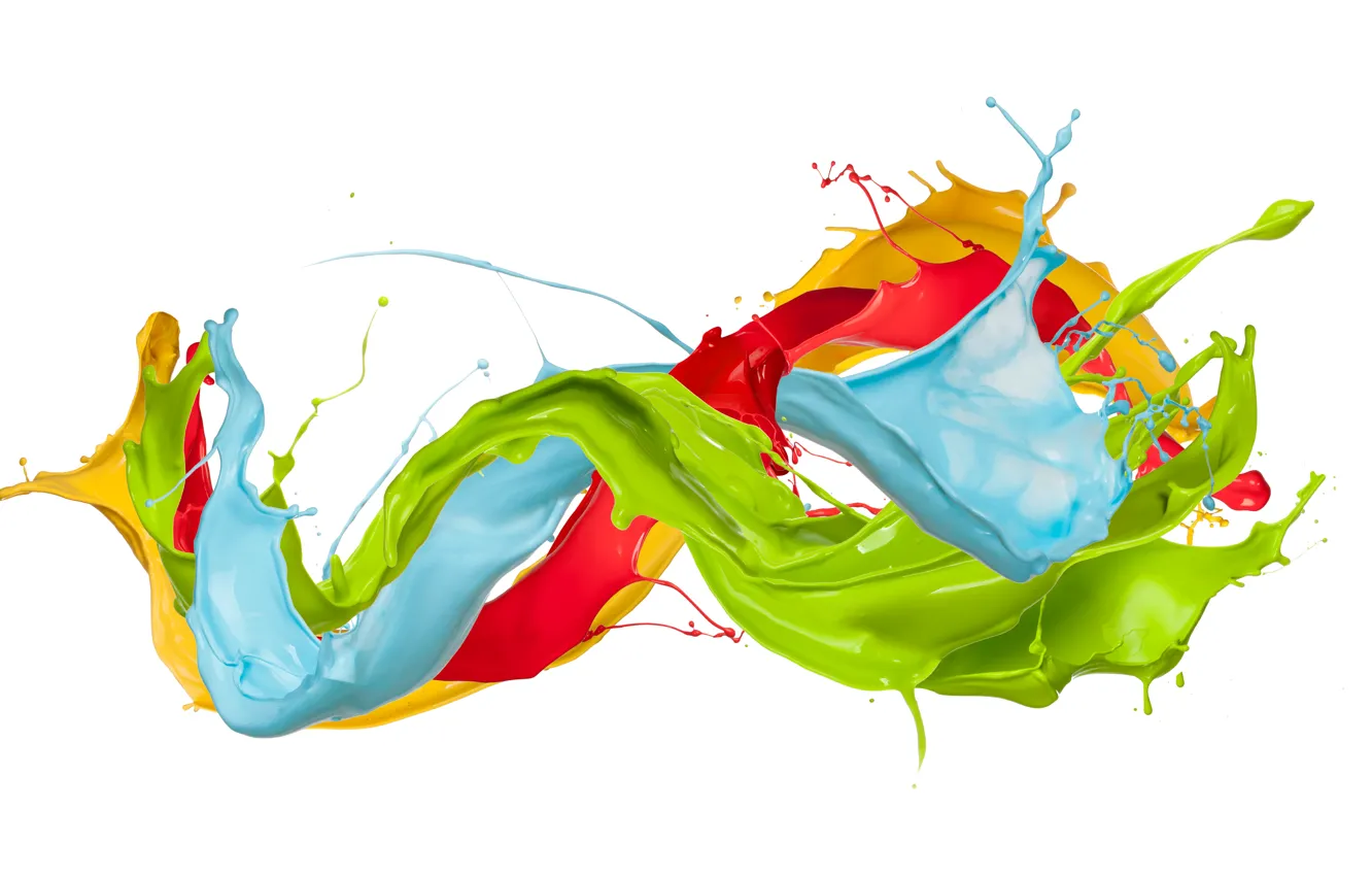 Photo wallpaper drops, squirt, paint, colors, design, splash, paint