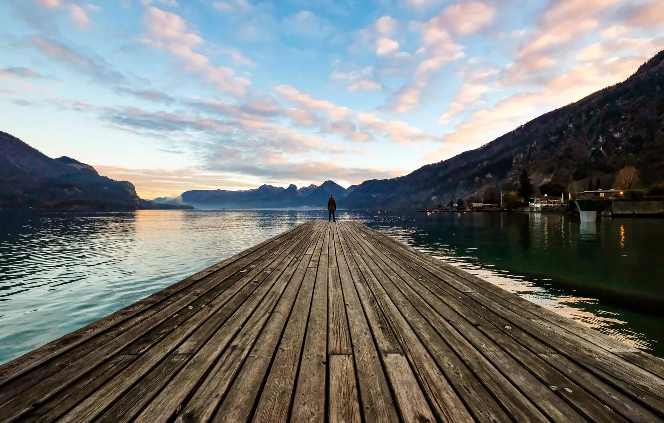 Photo wallpaper wallpaper, landscape, man, High Definition