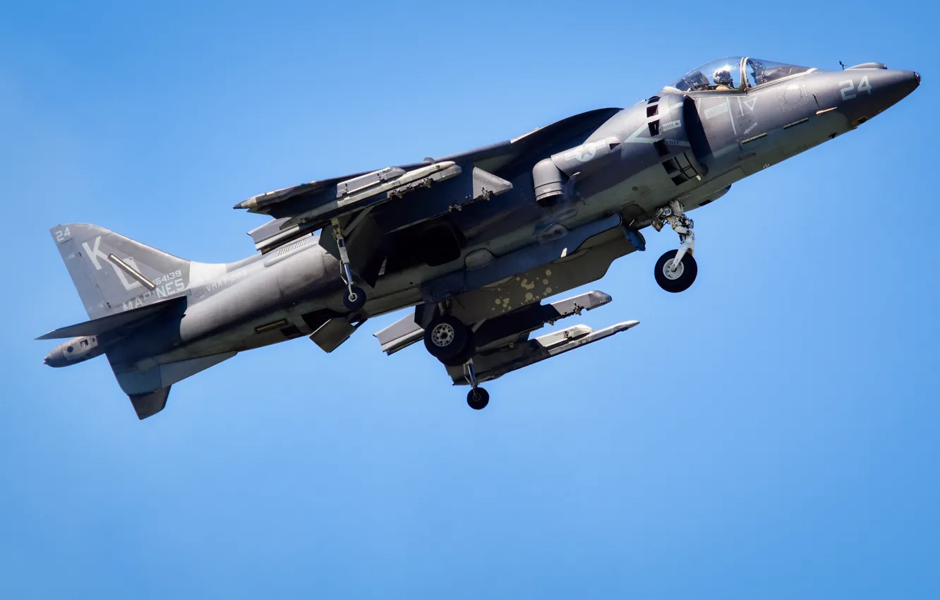 Photo wallpaper fighter, attack, the rise, AV-8B, Harriers