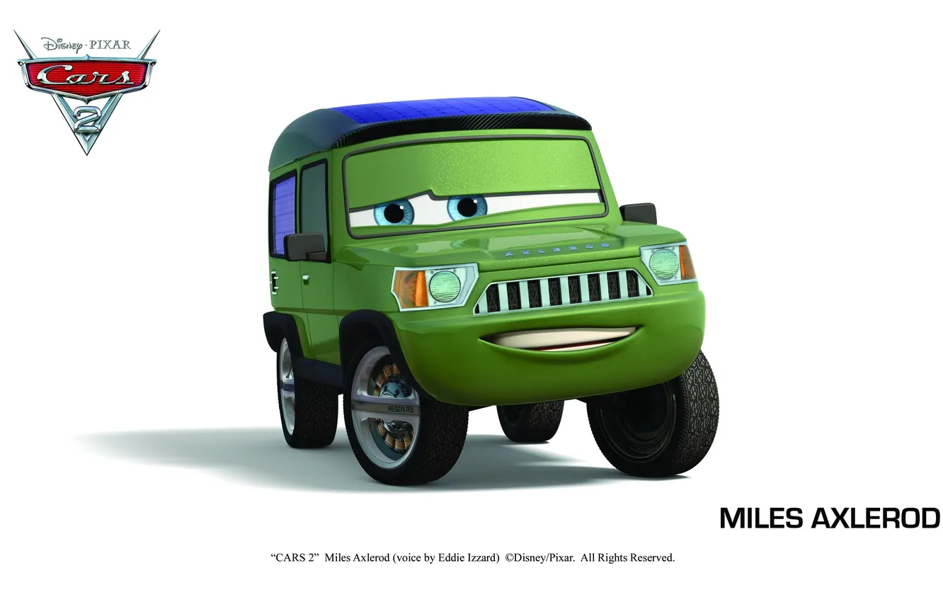 Photo wallpaper pixar, cars, cars 2, cars 2, miles axlerod