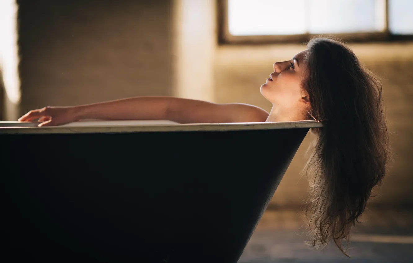 Photo wallpaper hair, bath, bokeh