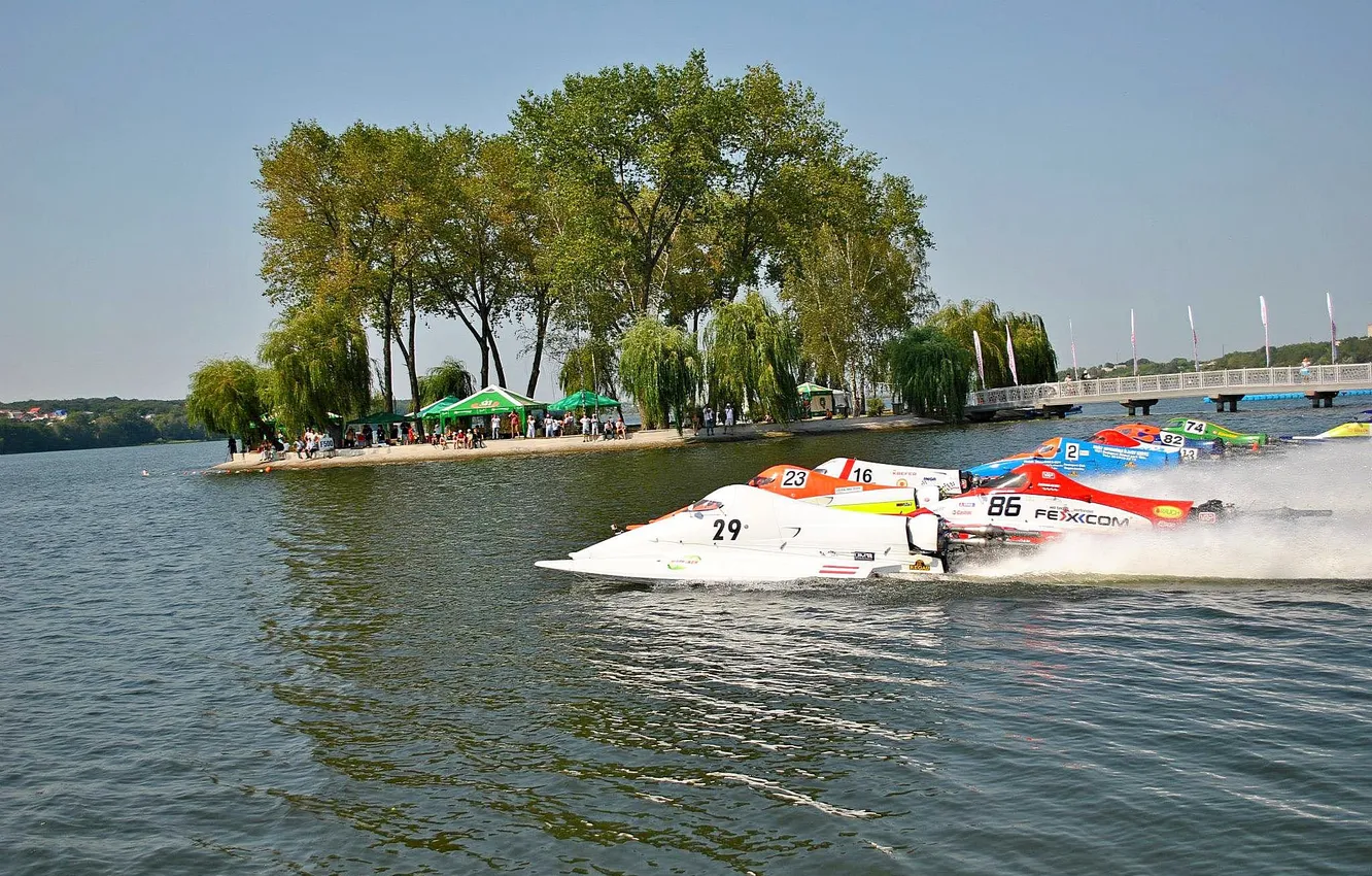 Photo wallpaper speed, boats, races