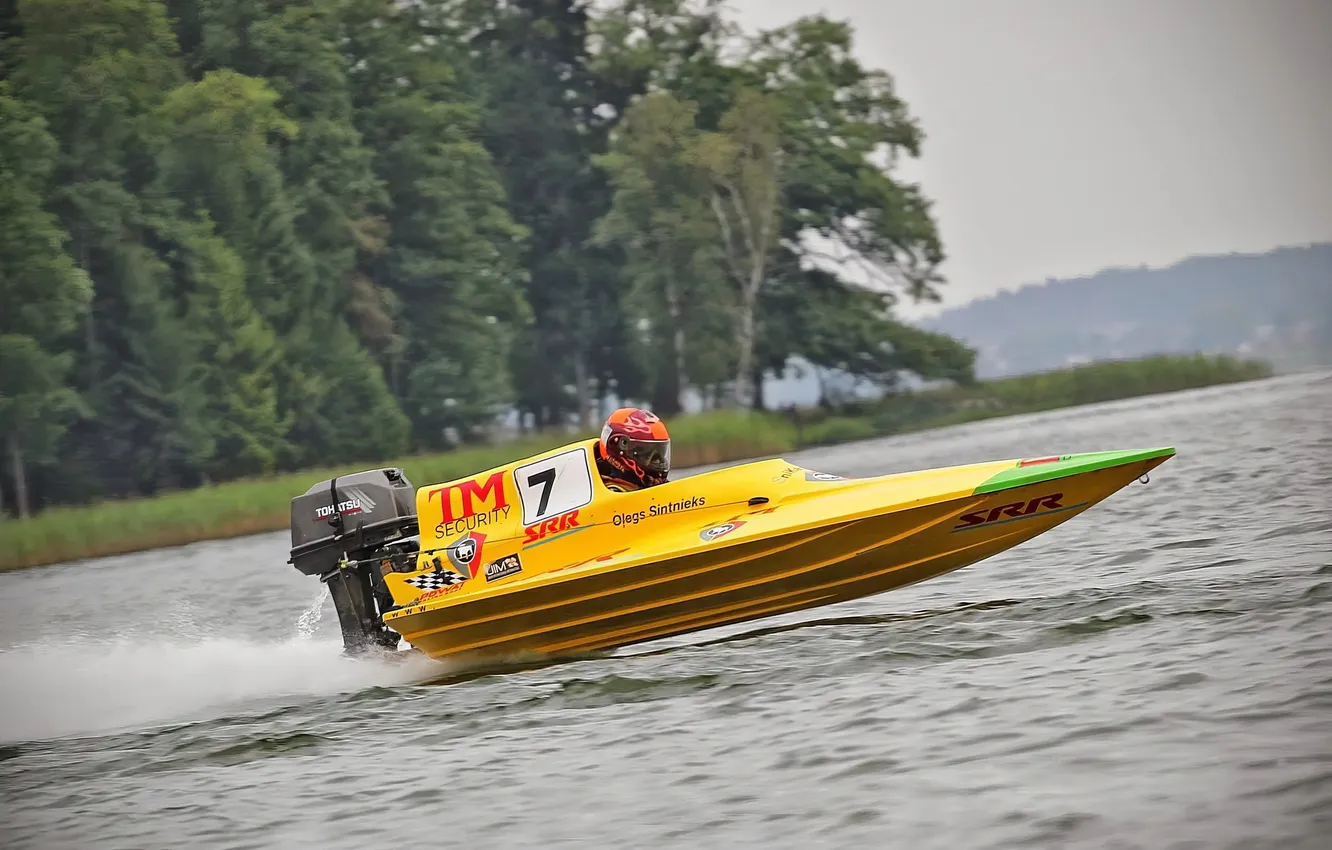 Photo wallpaper race, boat, speed