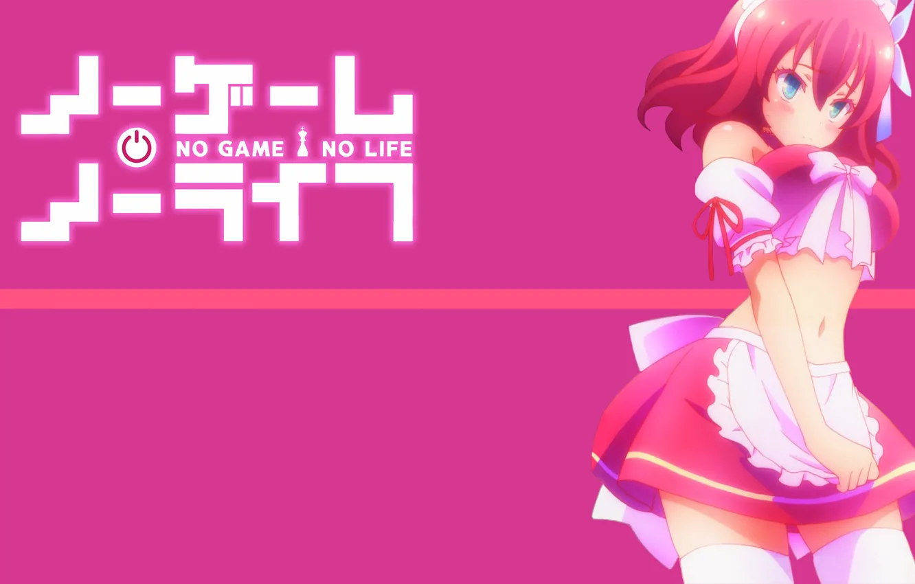 Photo wallpaper girl, anime, anime, the maid, pink hair, No Game No Life, NGNL