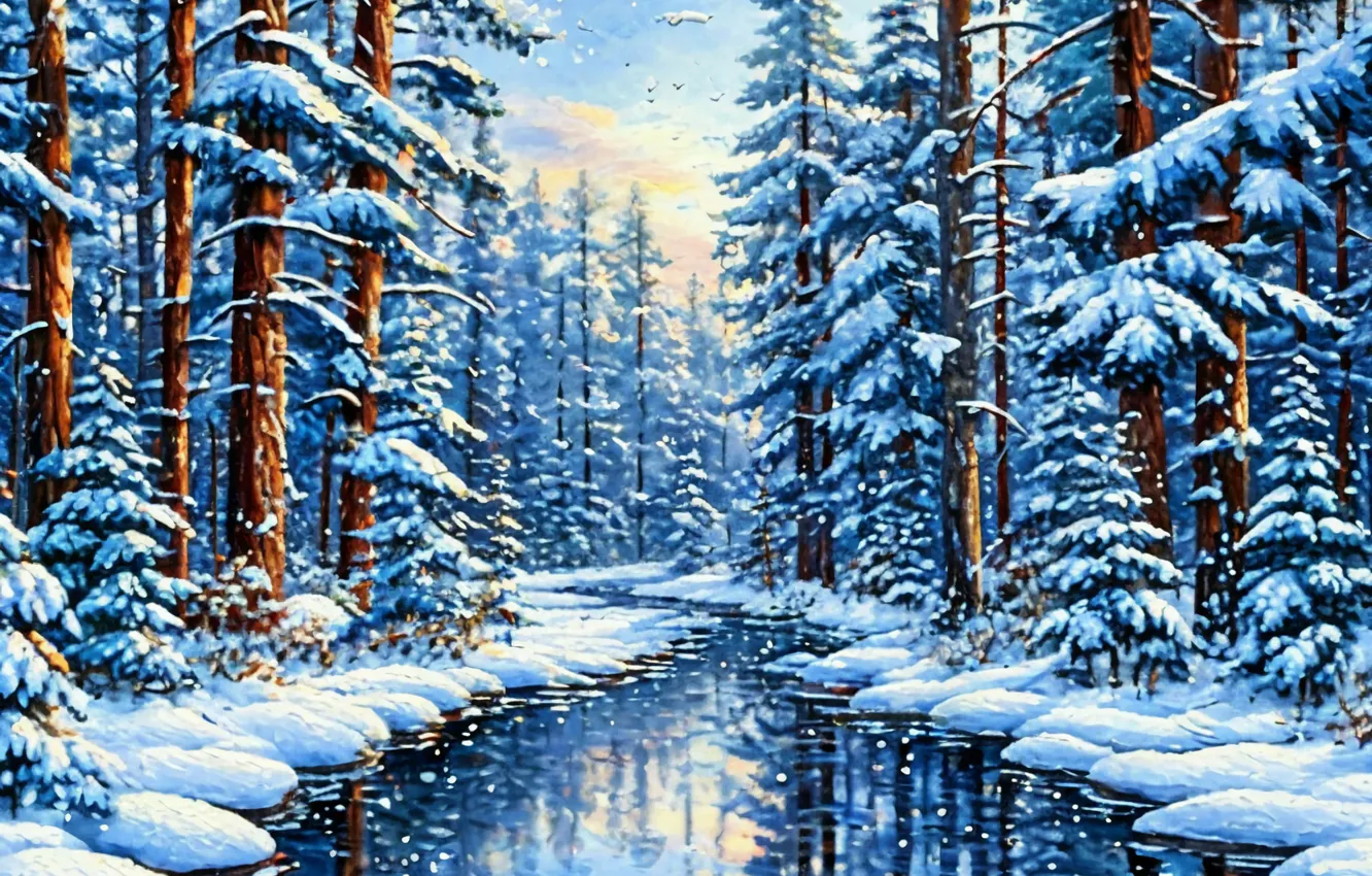 Photo wallpaper Neural network, Painting by numbers, Diamond mosaic