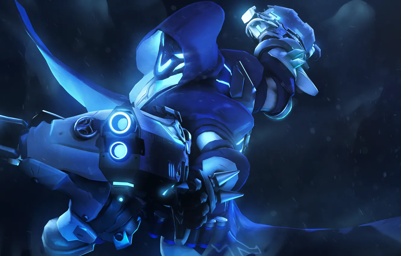 Photo wallpaper rendering, weapons, hood, Reaper, Overwatch, Gabriel Reyes