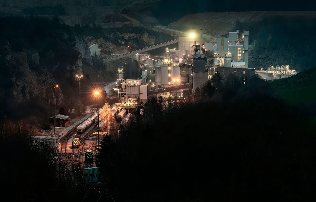 Photo wallpaper plant, industry, mine, mining, complex, quarry