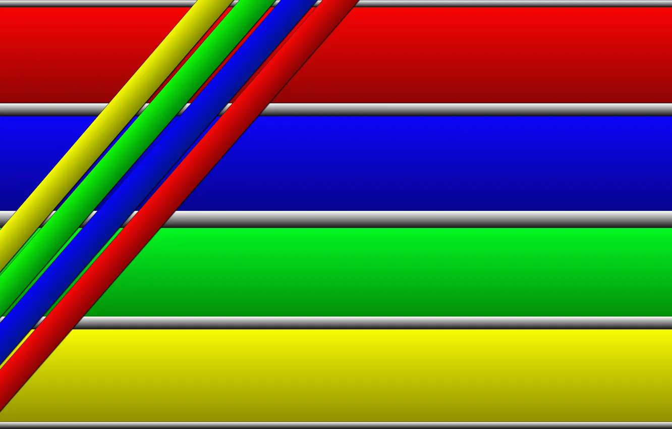 Photo wallpaper strip, colored, horizontal, inclined