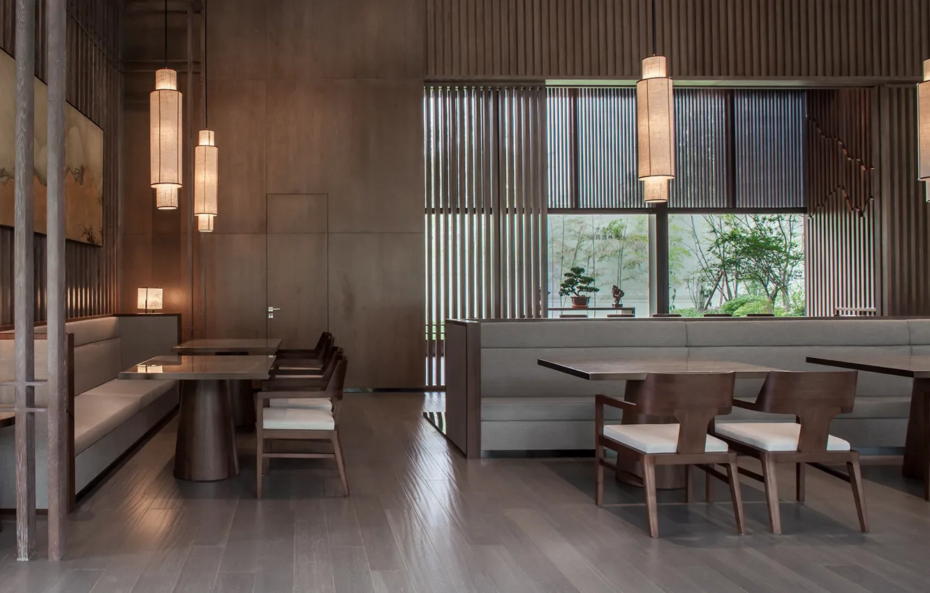 Photo wallpaper design, China, interior, China, restaurant, Oriental style, Nanjing, Nanjing