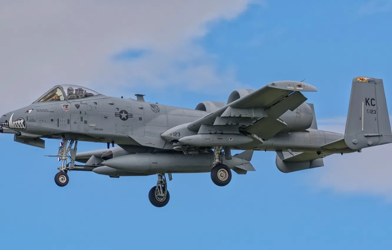 Photo wallpaper aviation, A-10C Thunderbolt II, combat aircraft, winged machine
