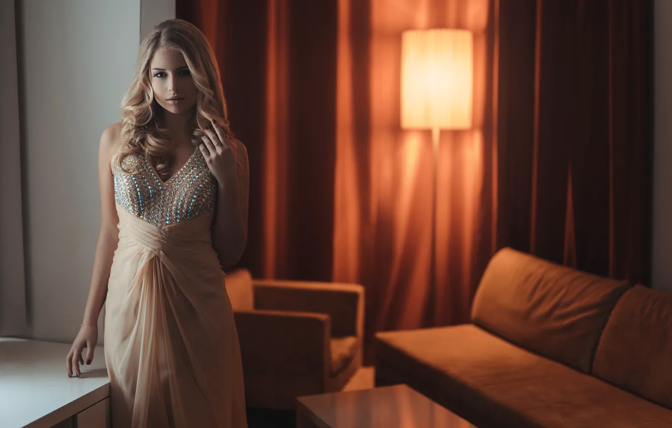 Photo wallpaper look, girl, model, dress, blonde, Stefan Häusler, Stefan Hausler, Alessia Lyon