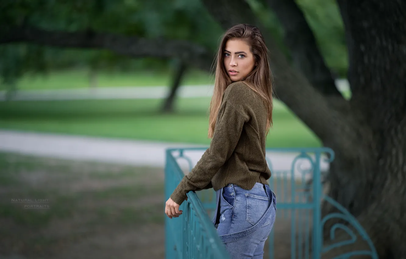 Photo wallpaper look, girl, trees, Park, hair, Robert Chrenka, Bara