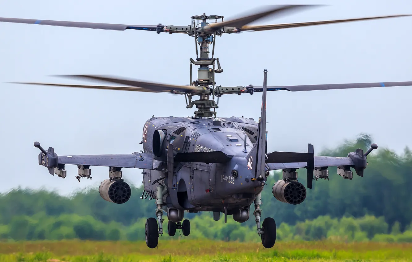 Photo wallpaper helicopter, the rise, Russian, Ka-52, shock, "Alligator"