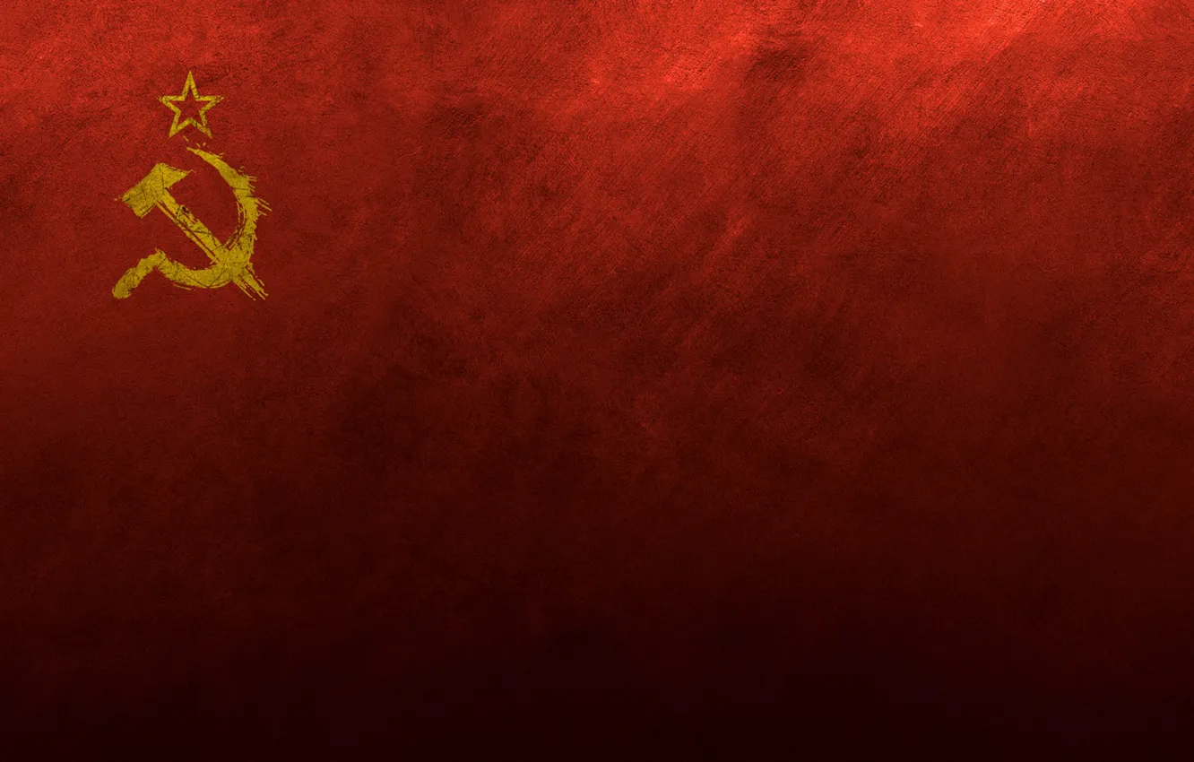 Photo wallpaper red, flag, USSR, the hammer and sickle, roughness, the flag of the USSR