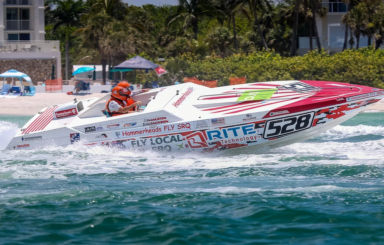 Photo wallpaper race, boat, speed