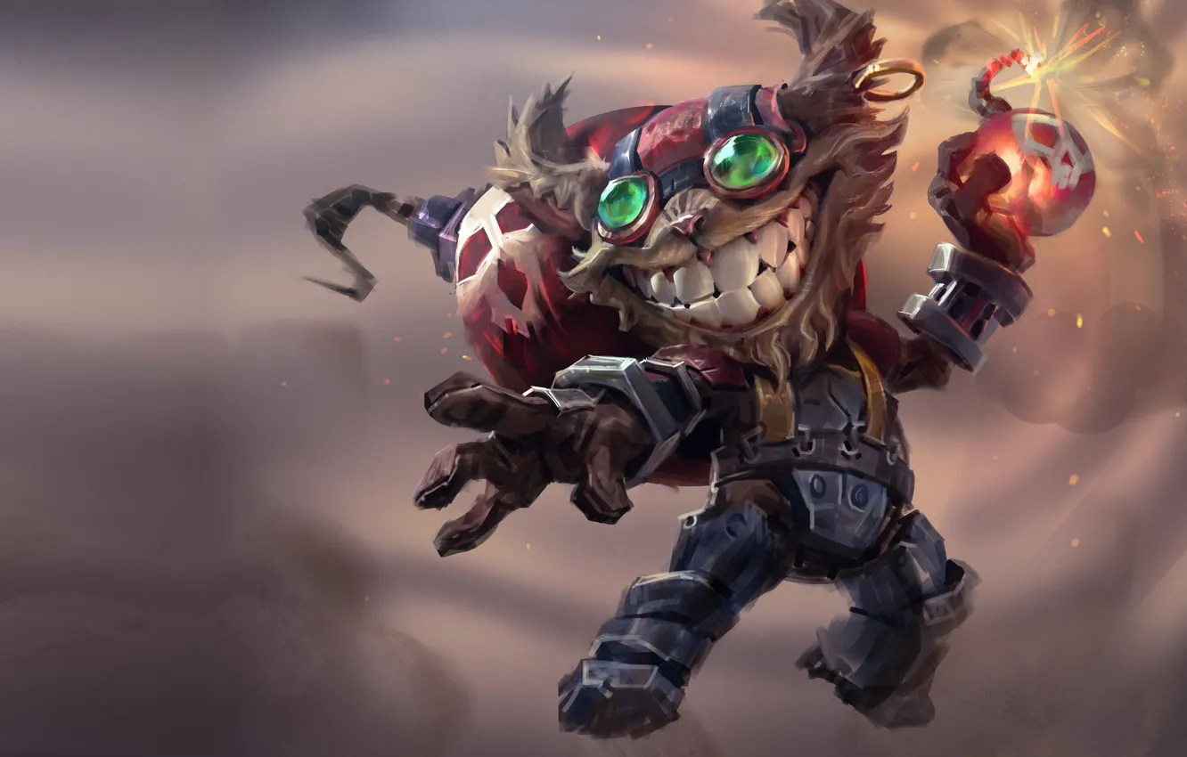 Photo wallpaper the game, fantasy, art, champion, League of Legends, Mike Azevedo, Ziggs (League of legends)