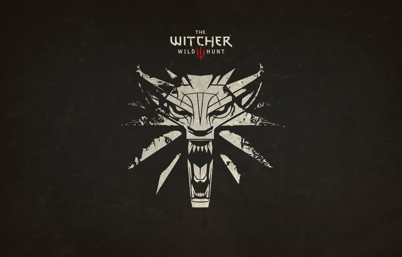 Photo wallpaper Wolf, Logo, The Witcher, Amulet, Witcher