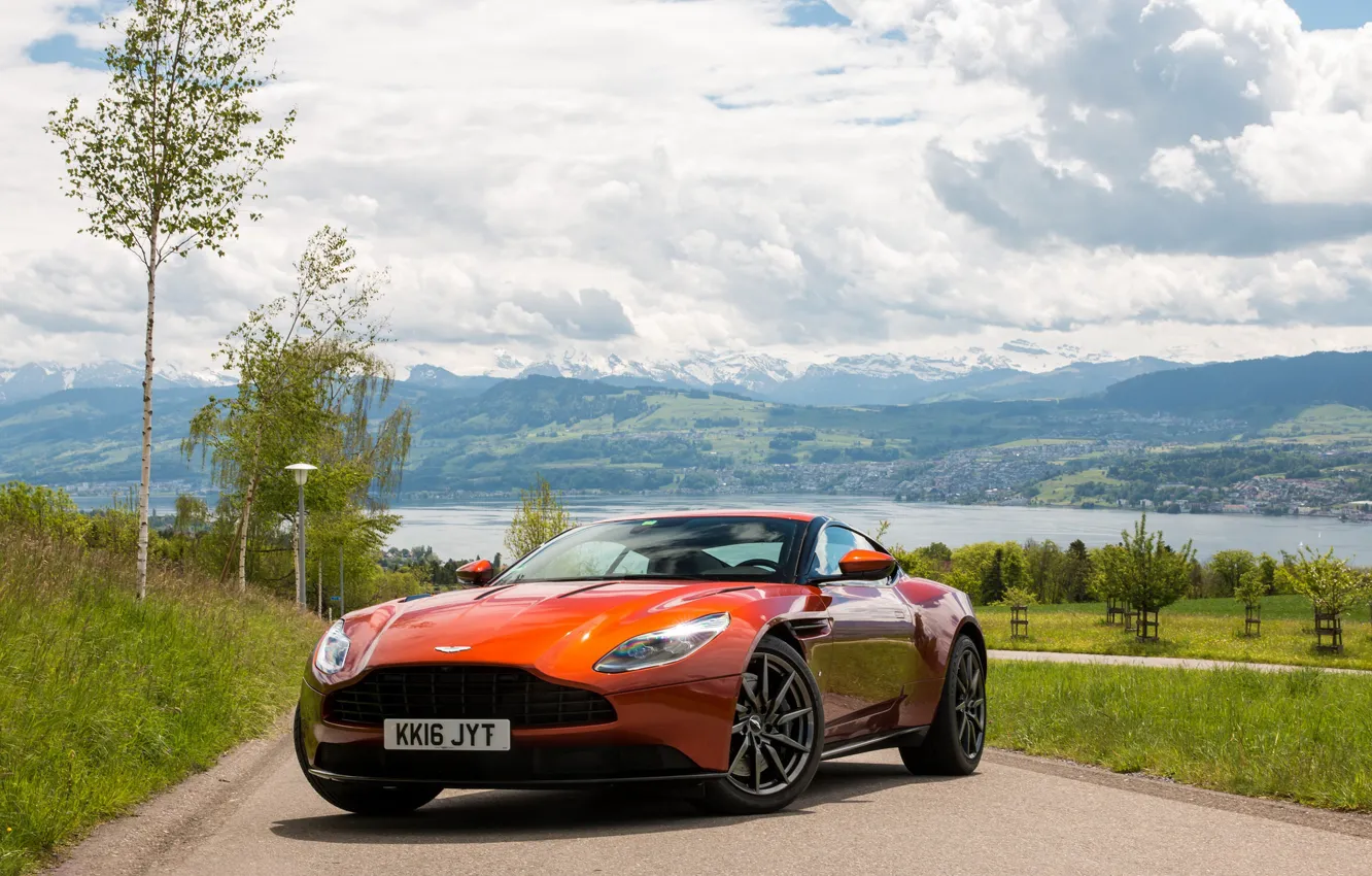 Photo wallpaper ASTON MARTIN, ORANGE, DB11