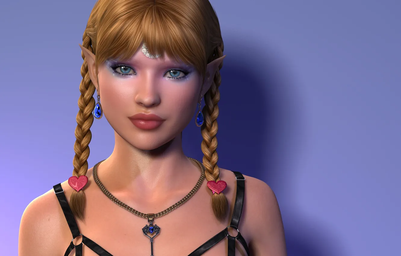 Photo wallpaper look, girl, background, elf