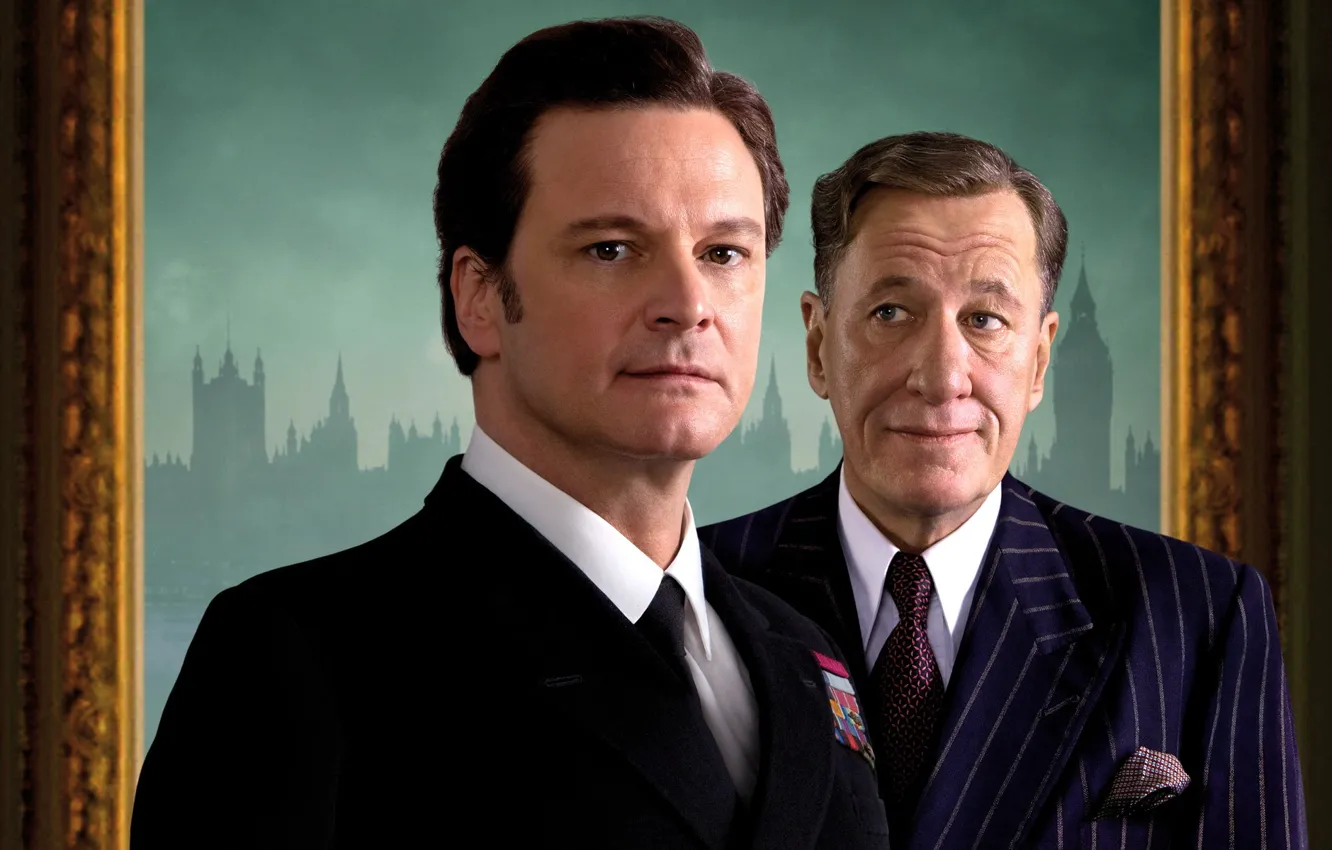 Photo wallpaper the film, actors, Geoffrey Rush, Colin Firth, The King's Speech, Geoffrey Rush, King says, Colin …