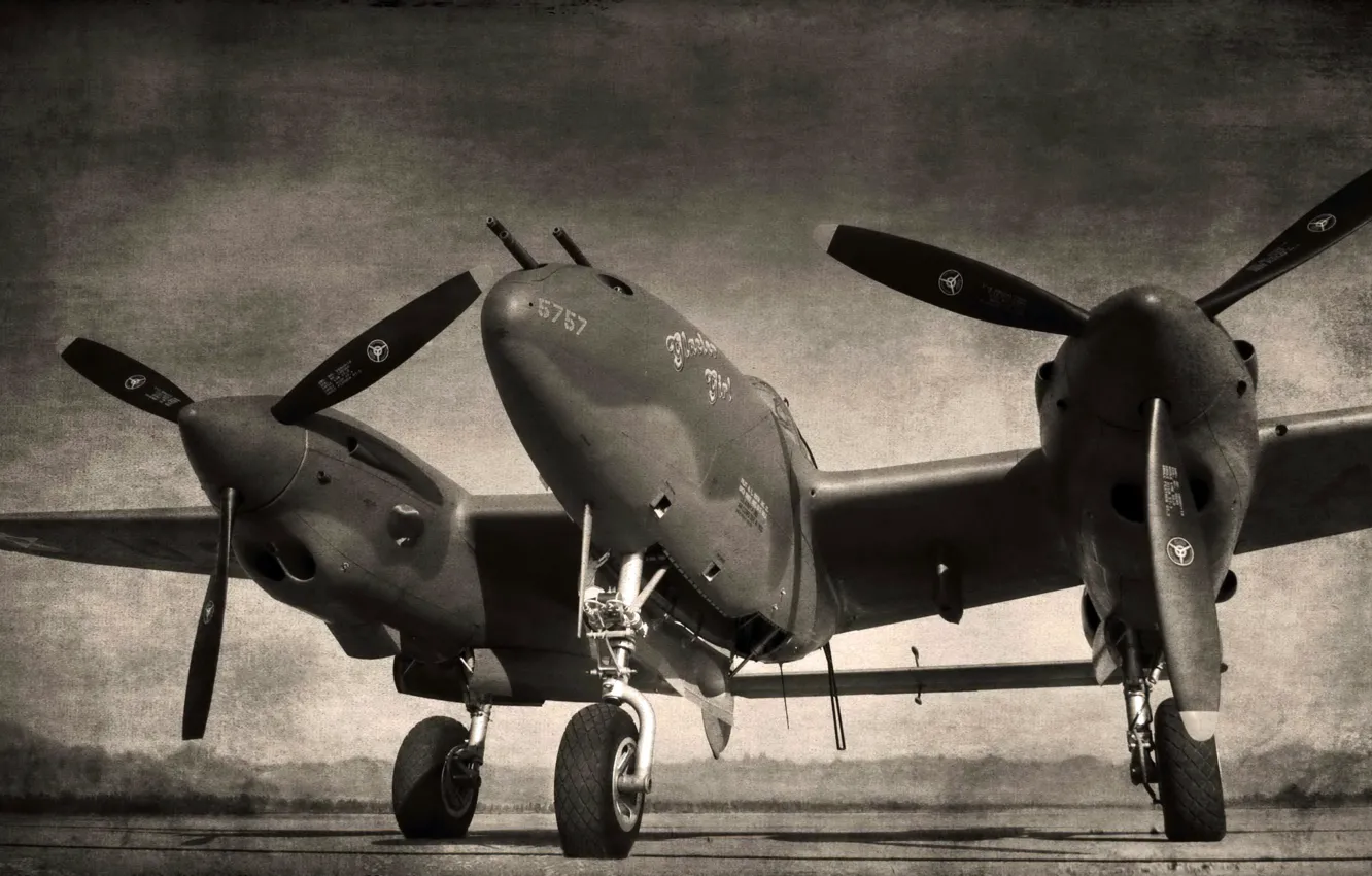 Photo wallpaper aviation, the plane, Lockheed P38