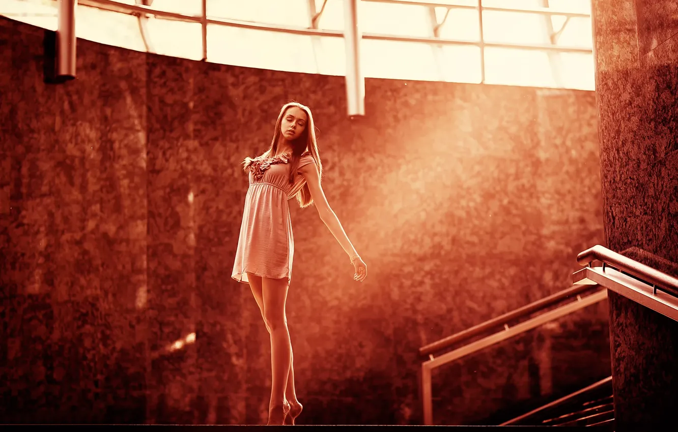 Photo wallpaper girl, dance, Karen Abramyan, Red dreams