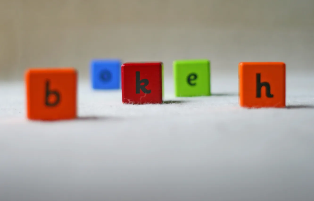 Photo wallpaper background, cubes, bokeh